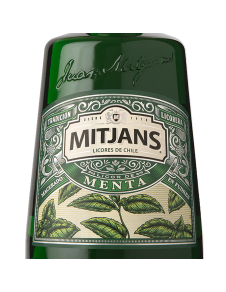 Licores y Destilados Licor de Menta Marca Mitjans